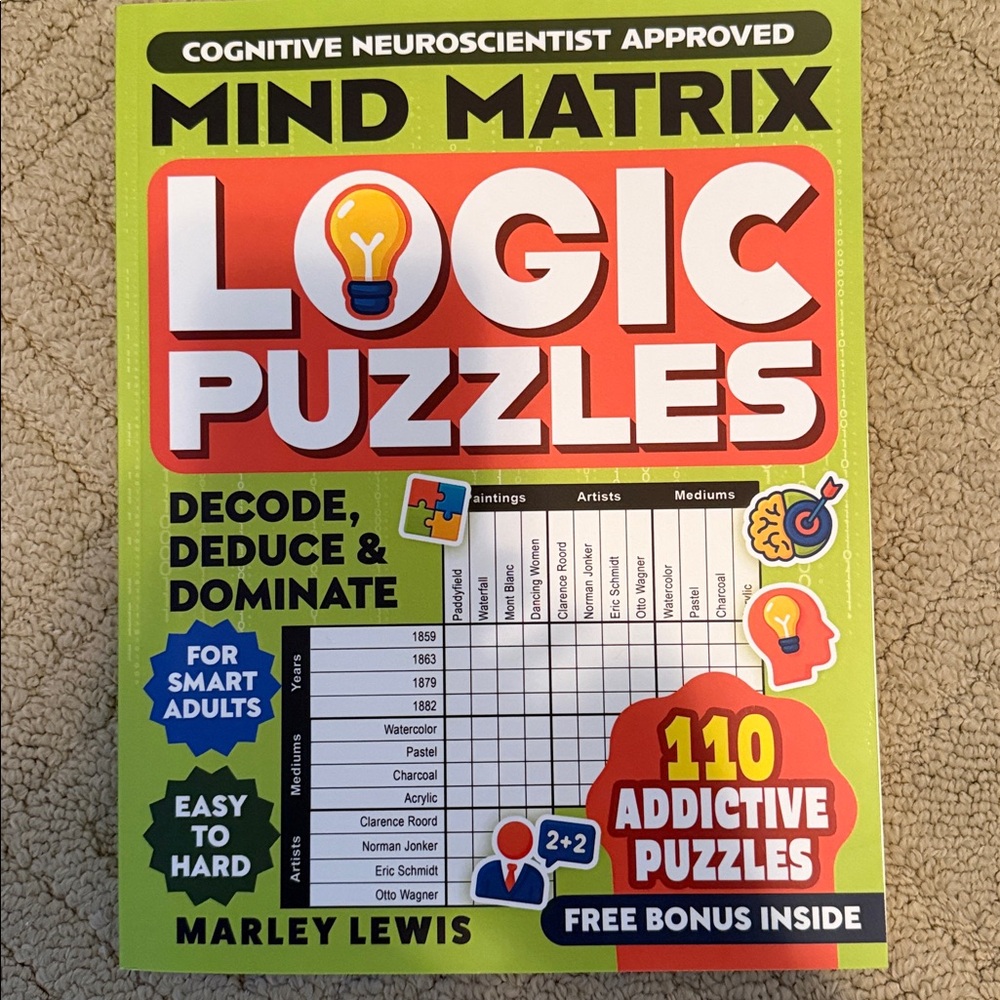 Mind Matrix Logic Puzzles Book